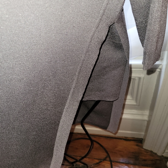 Anne Klein Open Front Knit Grey Duster M PRICE LOWERED - Picture 6 of 10